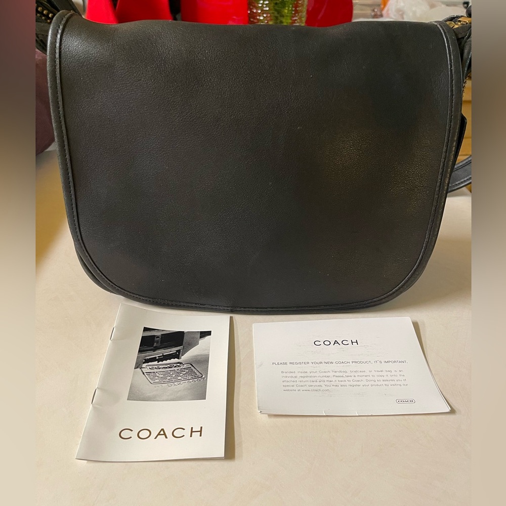 Vintage Coach 9951 Patricia's Legacy Crossbody Handbag in Black